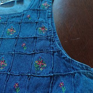 Speculation Sport Size S Women’s Vintage Jean dress Sleeveless Embroidered